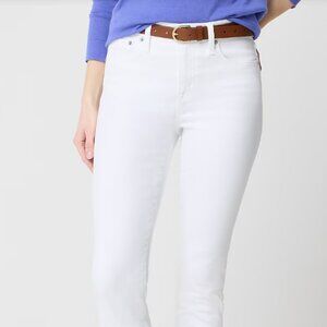 NWT J. Crew 8" Mid-Rise White Skinny Jean in Signature Stretch